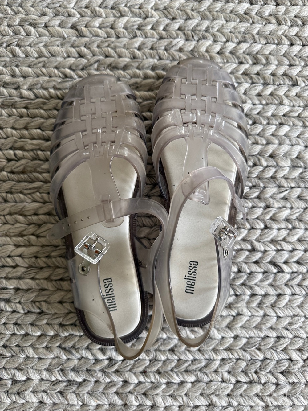 Melissa Women's Transparent Taupe Jelly Sandals